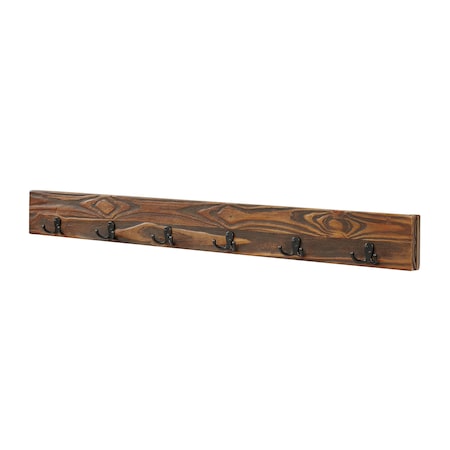 Alaterre Furniture Pomona 48" Metal and Wood Wall Coat Hook AMBA2920